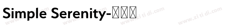Simple Serenity字体转换